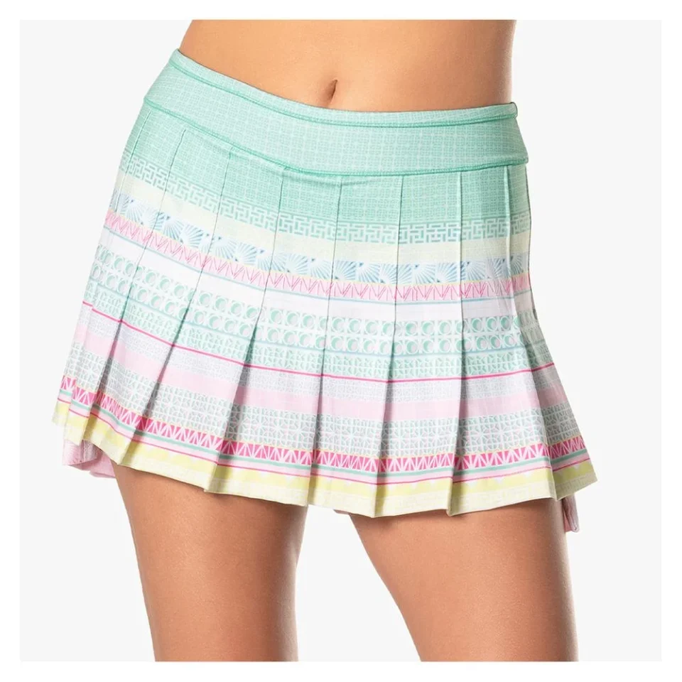 Stainless Steel Popular Lucky In Love Women`s Retro Deco Tennis Skort Peony ( X-Large )