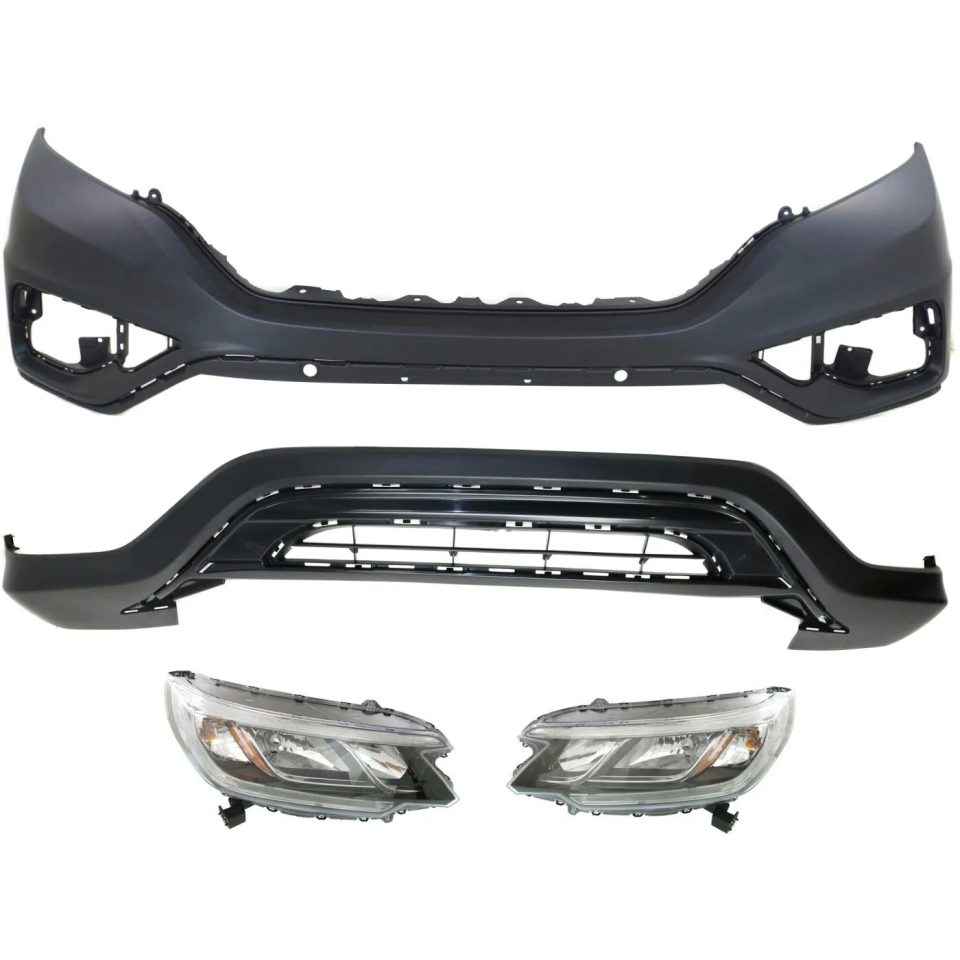Matte Bumper Cover and Headlight Kit For 2015-2016 Honda CR-V Front