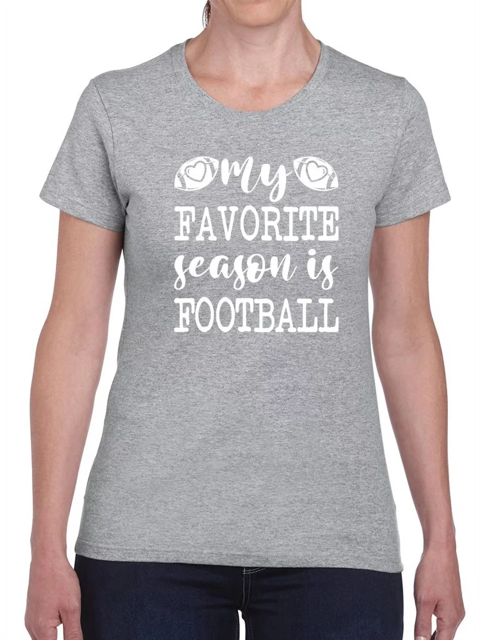 Pure Favorite Season Is Football Women T-Shirt, Female Medium