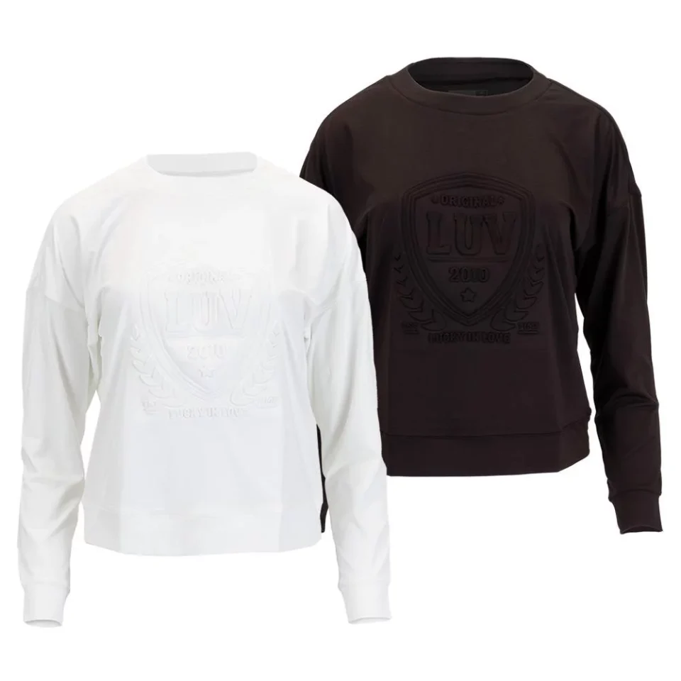 Prime Lucky In Love Women`s The Original Long Sleeve Tennis Top ( SMALL White )