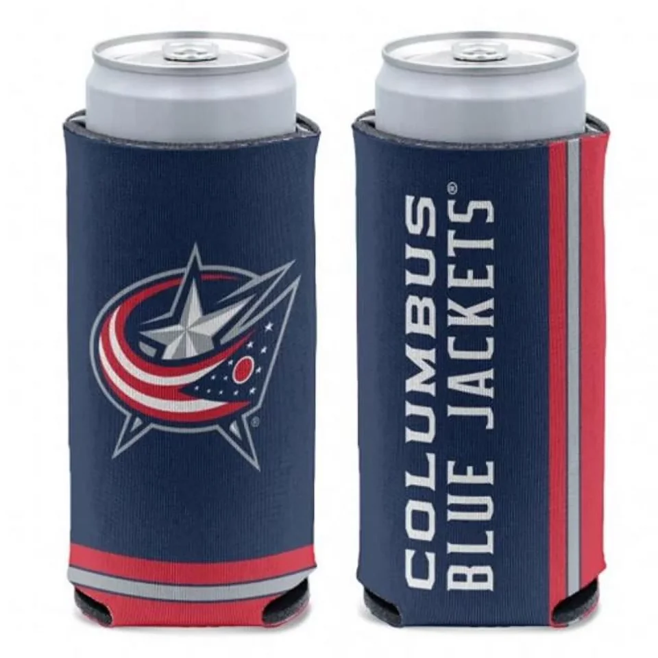 Travel Storage NHL Columbus Blue Jackets Can Cooler Slim Can Design