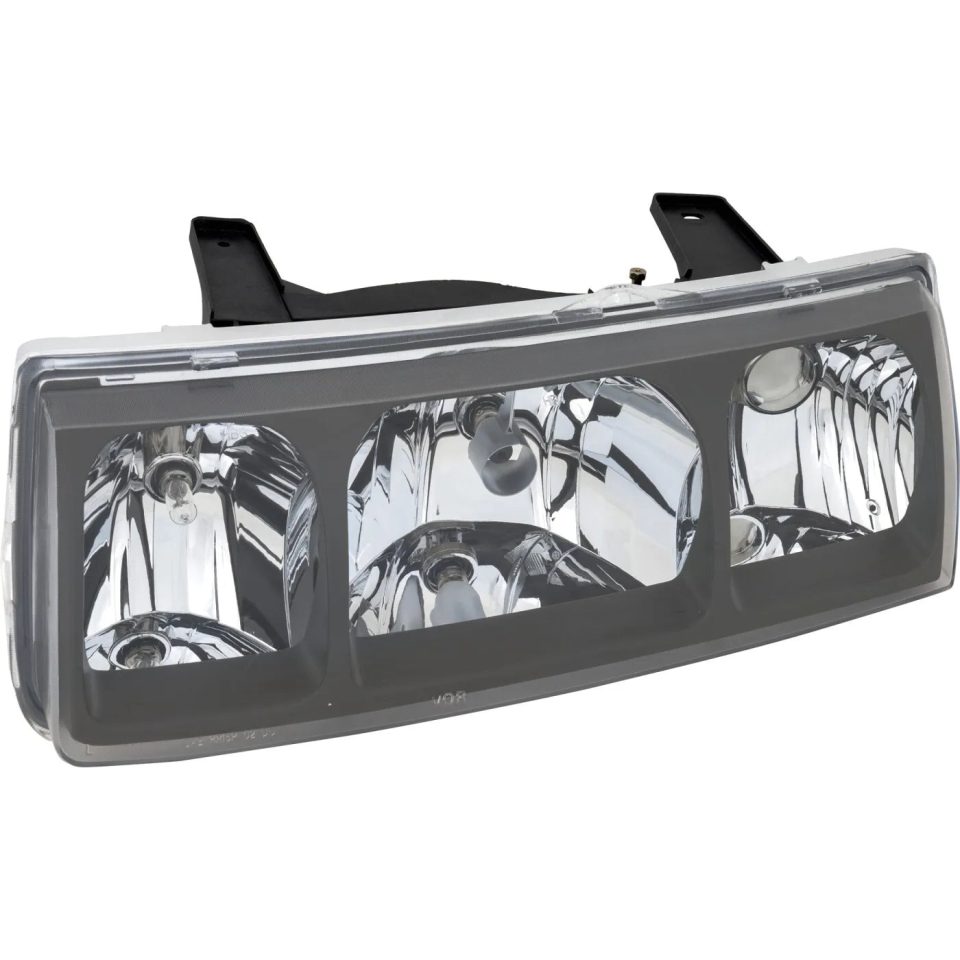 Natural Easy-Clean Headlight For 2002 2003 2004 Saturn Vue Left Black Bezel With Bulb