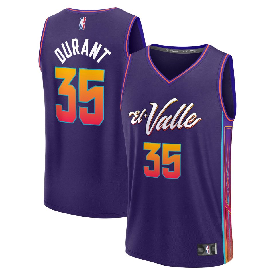 Core Men's Fanatics Branded Kevin Durant Purple Phoenix Suns Fast Break Jersey - City Edition