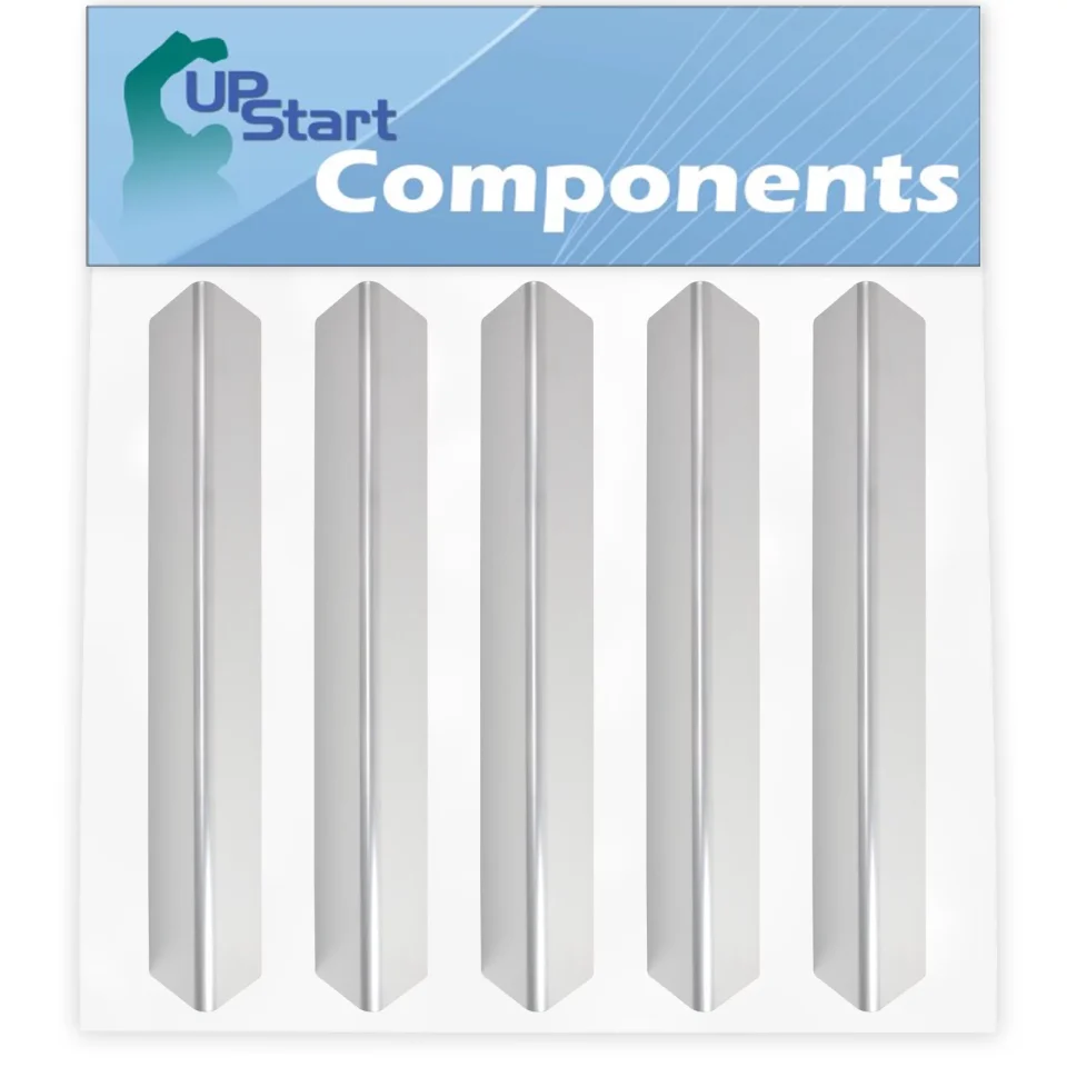 Cleaning Durable 5-Pack BBQ Grill Heat Shield Plate Tent Replacement Parts for Weber 46710001 - Compatible Barbeque Stainless Steel Flame Tamer, Guard, Deflector, Flavorizer Bar, Vaporizer Bar, Burner Cover 15 5/16