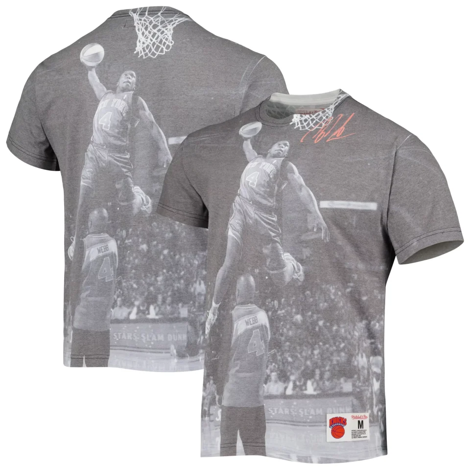 Bamboo Portable Men's Mitchell & Ness Nate Robinson Heather Gray New York Knicks Above The Rim T-Shirt