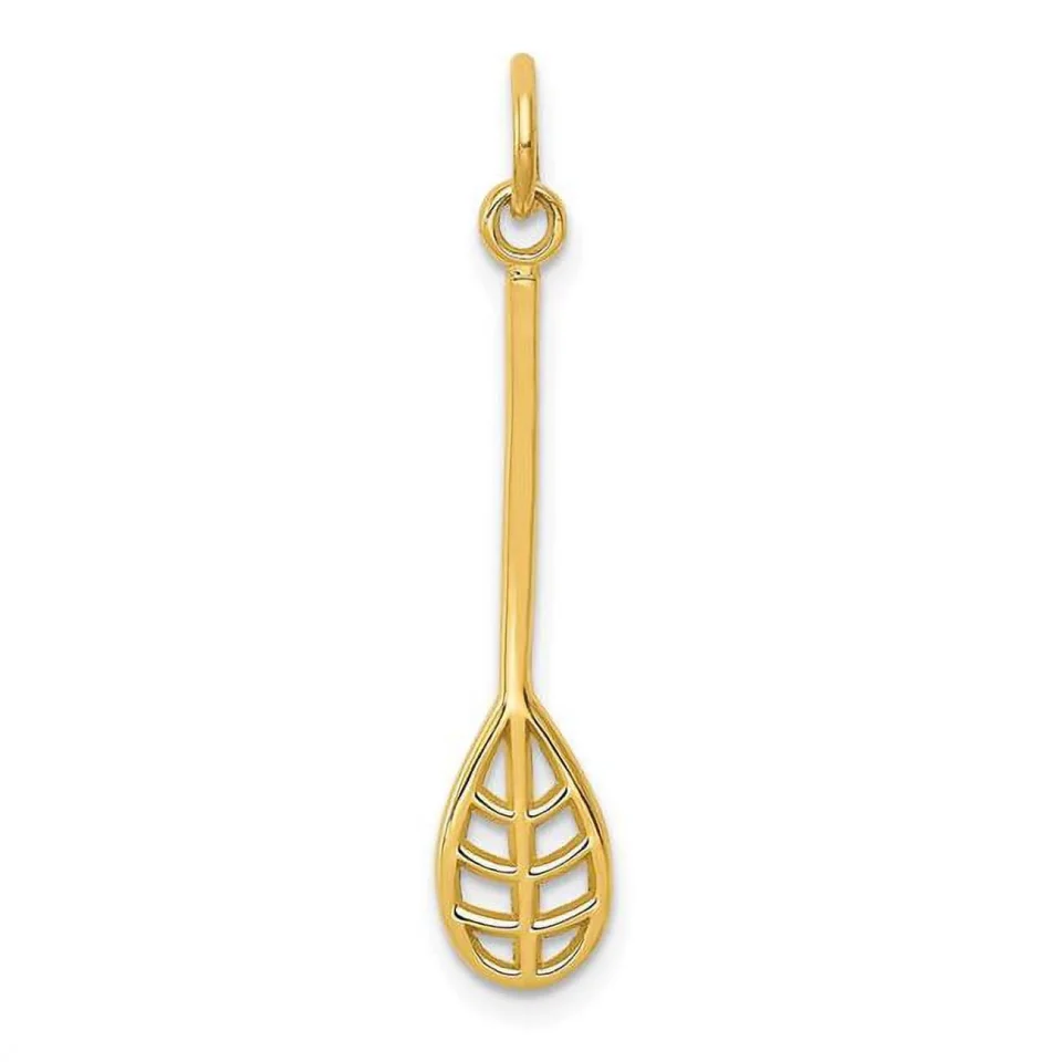 Supreme Cooking Finest Gold 14K Yellow Gold Lacrosse Charm