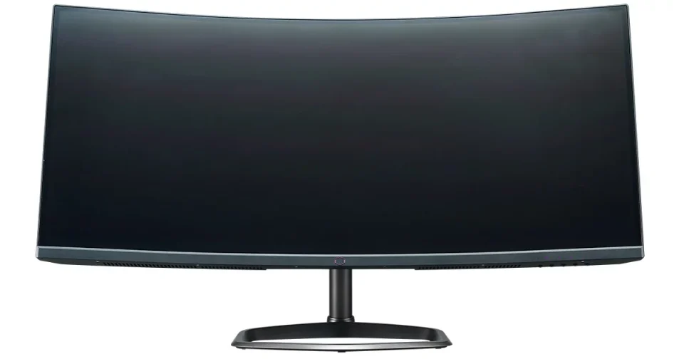 Stainless Steel Upgraded Cooler Master 34 Curved Frameless Ultrawide Gaming QLED Monitor, Black