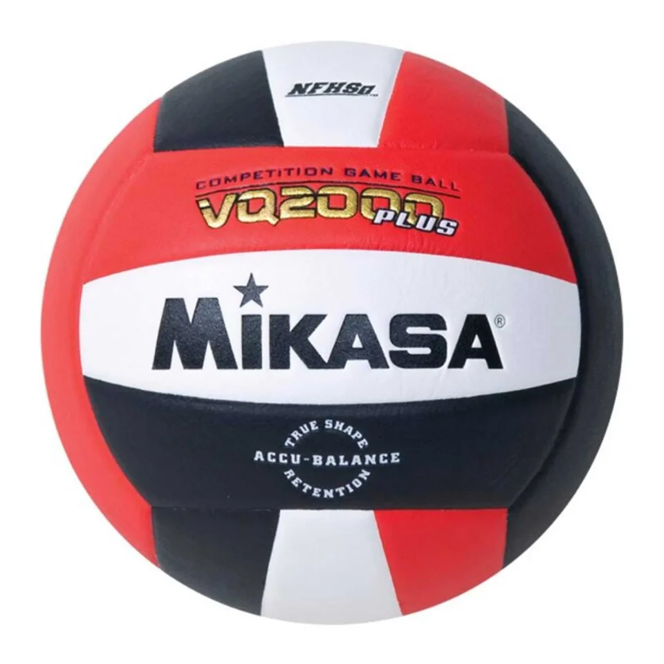 Eco-Friendly Versatile Mikasa VQ2000 Plus NFHS Volleyball, Size 5, Red/White/Black
