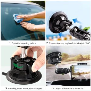 Wooden Office Car Phone Holder Never-Drop & Ultra-Stable Mount Car Accessories