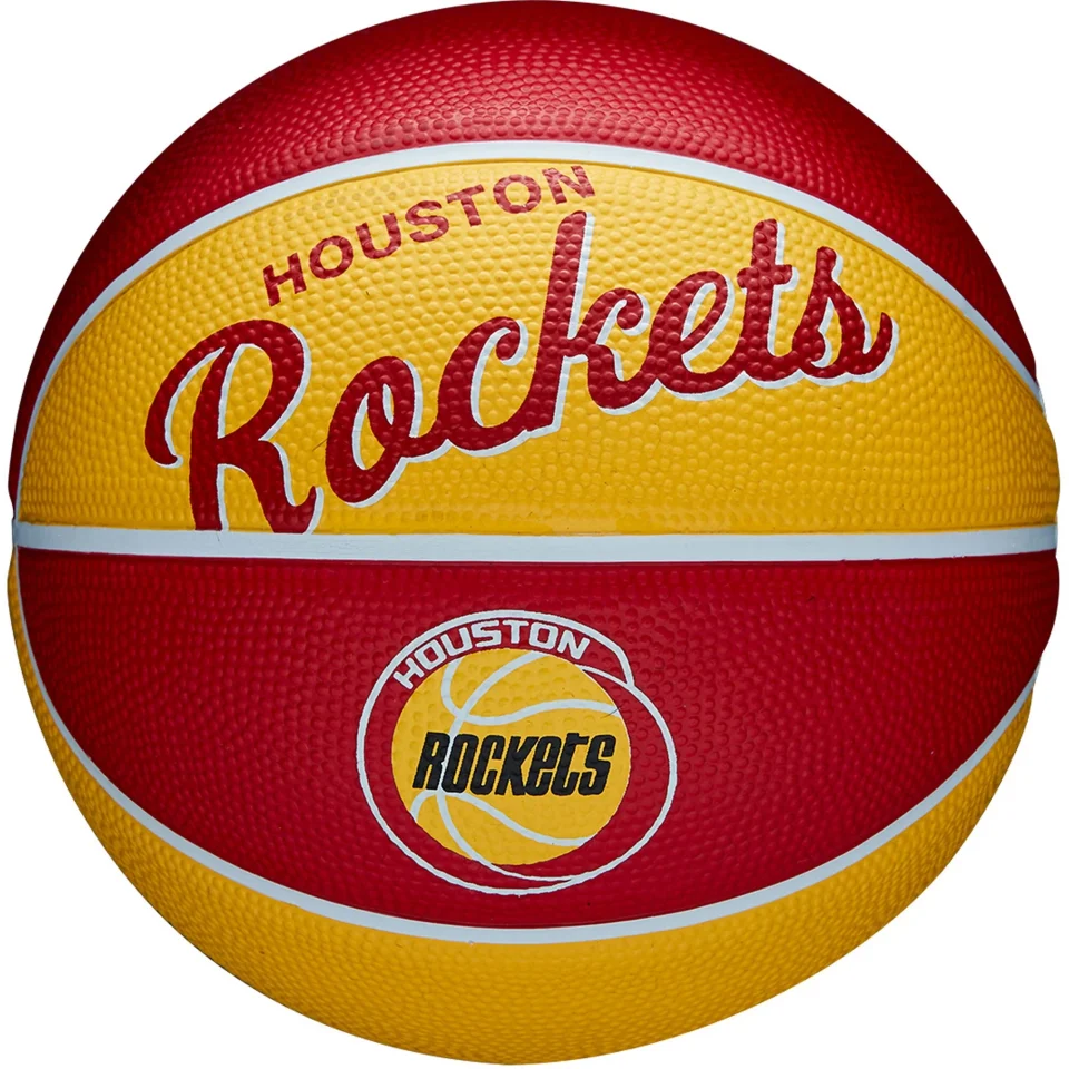 Stainless Steel Wilson Houston Rockets Retro Mini Basketball