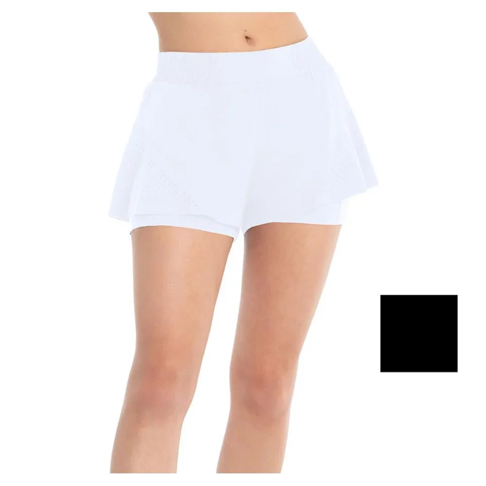 Bamboo Lucky In Love Women`s Hype Tennis Skort ( LARGE White )