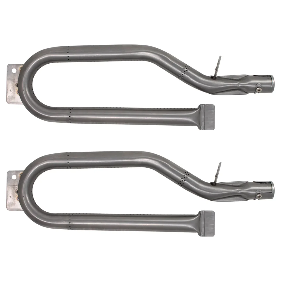Storage Cooking 2-Pack BBQ Gas Grill Tube Burner Replacement Parts for Outdoor Gourmet BQ06W06-A - Compatible Barbeque Stainless Steel Pipe Burners