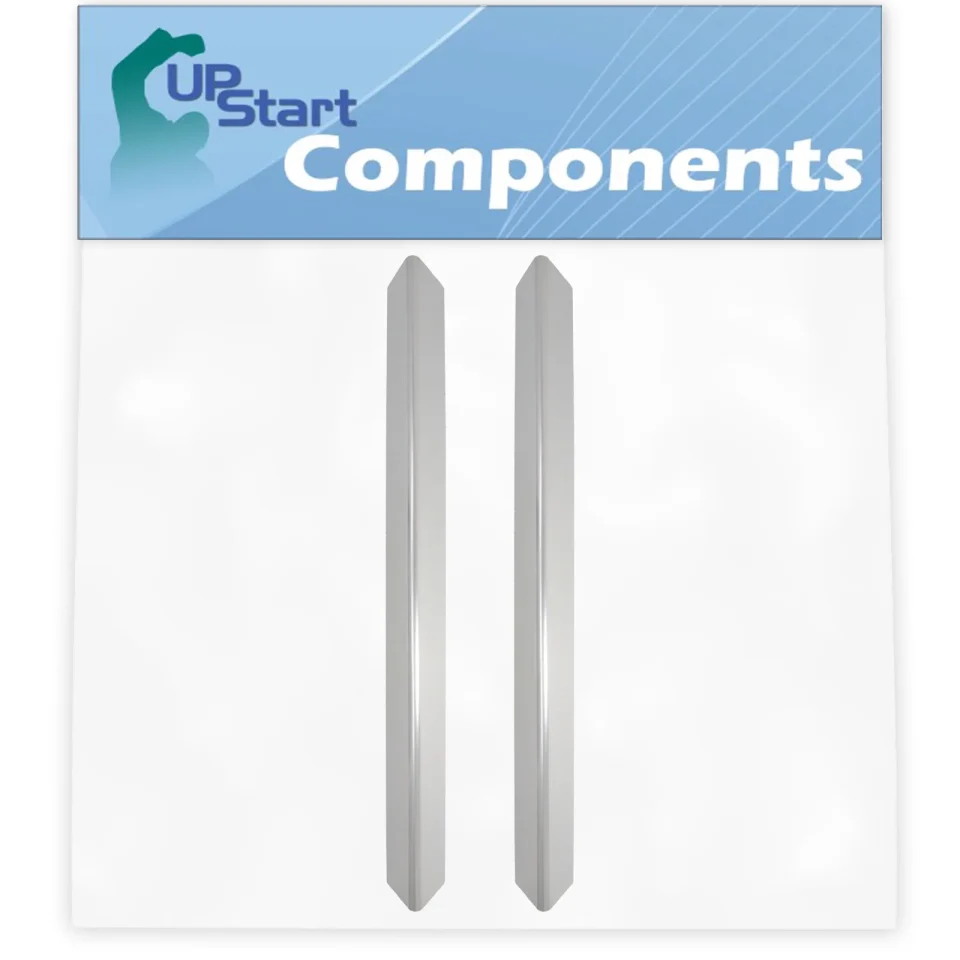 Home Outdoor 2-Pack BBQ Grill Heat Shield Plate Tent Replacement Parts for Weber 83851301 - Compatible Barbeque Stainless Steel Flame Tamer, Guard, Deflector, Flavorizer Bar, Vaporizer Bar, Burner Cover 24 1/2