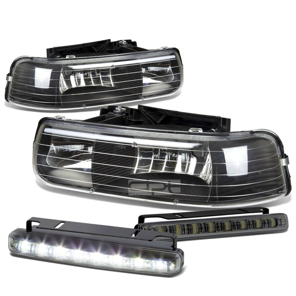 Eco-Friendly BLACK HOUSING CLEAR LENS HEADLIGHT/LAMP